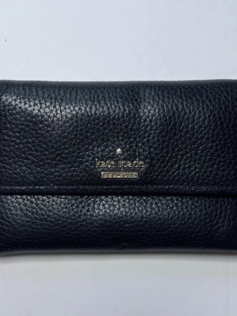 Kate Spade Purse Wallet Set Black Pebbled Leather Zip Top Tote Shoulder Bag Work